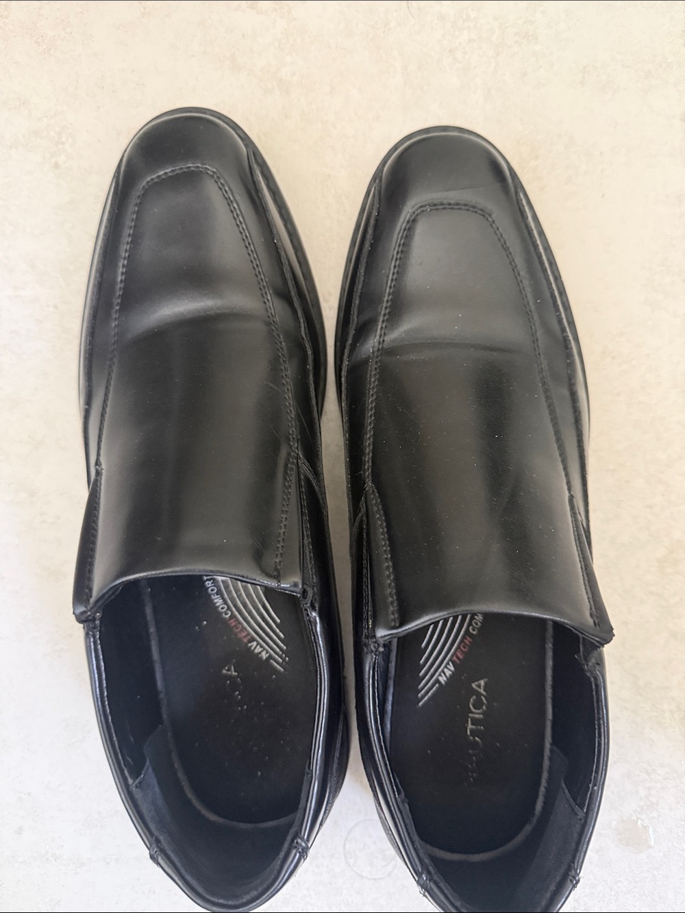 Nautica Men's Black Slip-On Dress Loafers